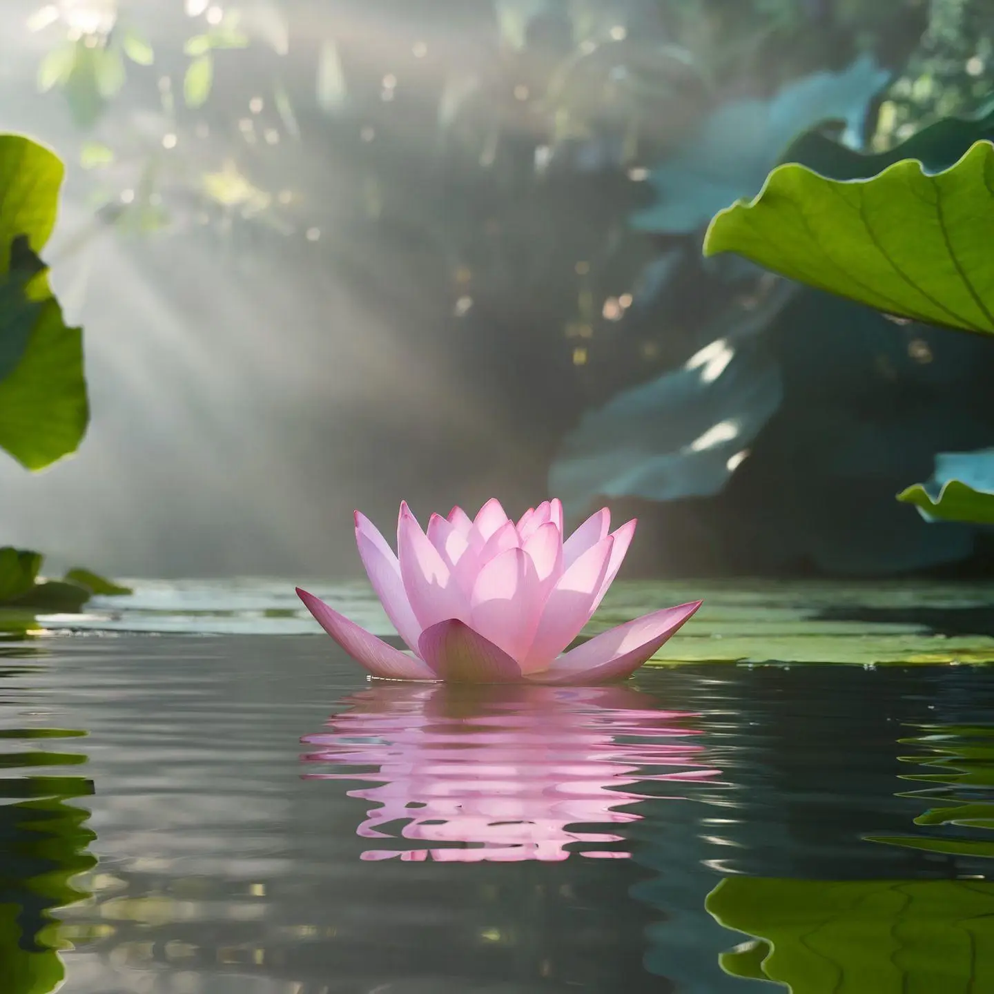 The Mindful Mirror lotus emblem in sage, olive and terracotta
